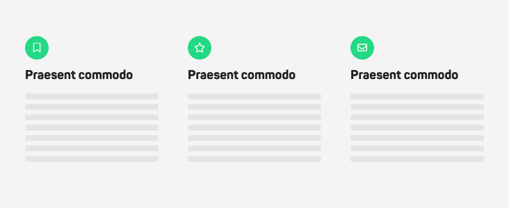 3 Kolom opzet met icon